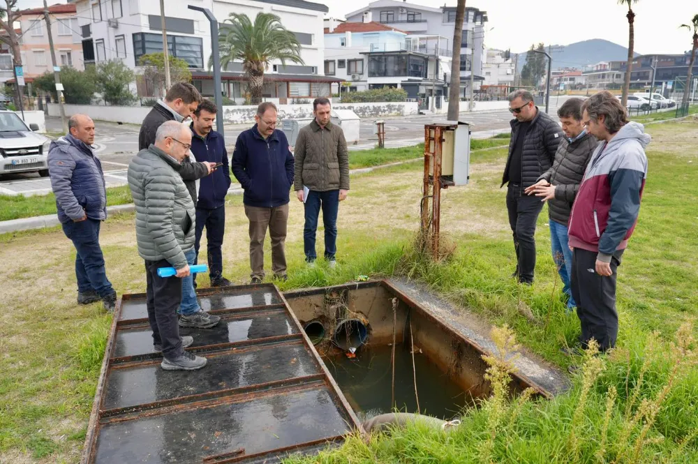 BURHANİYE’DE YAĞMUR SUYU DEŞARJ HATLARI İÇİN İLLER BANKASI İLE SAHA ÇALIŞMASI GERÇEKLEŞTİ